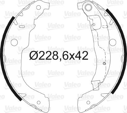 Valeo 564067 - Brake Shoe Set www.autospares.lv