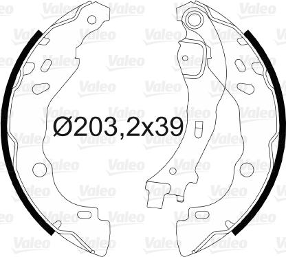 Valeo 564006 - Brake Shoe Set www.autospares.lv