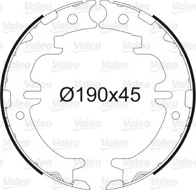 Valeo 564015 - Комплект тормозов, ручник, парковка www.autospares.lv