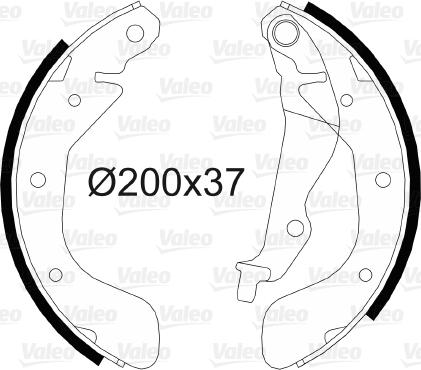 Valeo 564080 - Brake Shoe Set www.autospares.lv