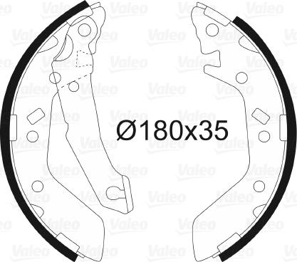 Valeo 564033 - Brake Shoe Set www.autospares.lv