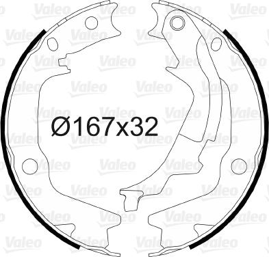 Valeo 564156 - Brake Shoe Set www.autospares.lv