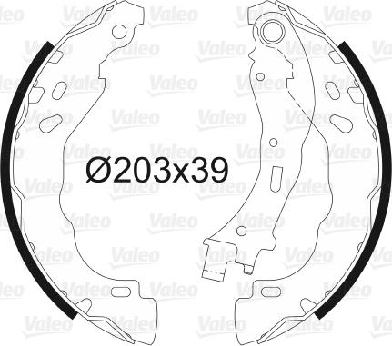 Valeo 564157 - Brake Shoe Set www.autospares.lv