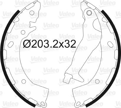 Valeo 564169 - Bremžu loku komplekts www.autospares.lv