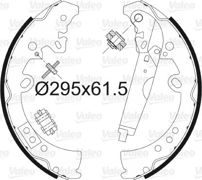 Valeo 564164 - Bremžu loku komplekts www.autospares.lv