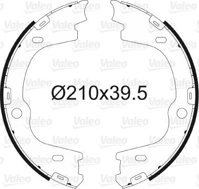 Valeo 564167 - Brake Shoe Set, parking brake www.autospares.lv