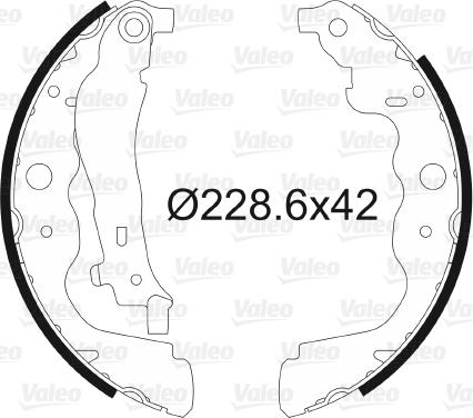 Valeo 564104 - Brake Shoe Set www.autospares.lv