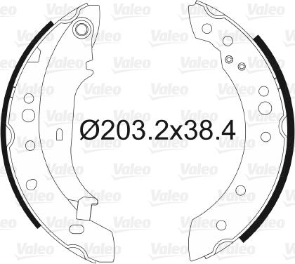 Valeo 564105 - Bremžu loku komplekts www.autospares.lv