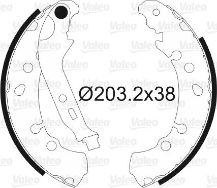 Valeo 564108 - Bremžu loku komplekts www.autospares.lv