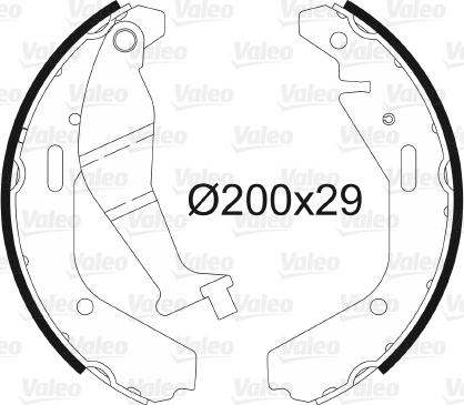 Valeo 564102 - Bremžu loku komplekts www.autospares.lv