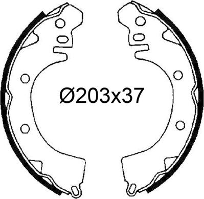 Valeo 564330 - Brake Shoe Set www.autospares.lv