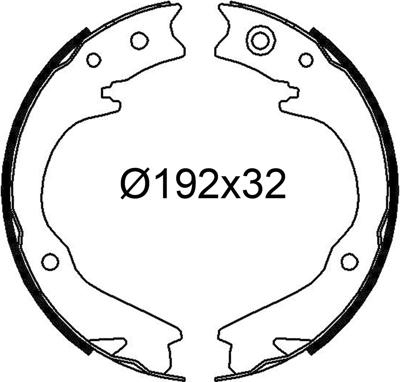 Valeo 564337 - Комплект тормозных колодок, барабанные www.autospares.lv