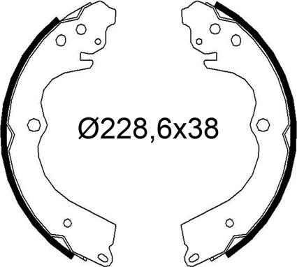 Valeo 564322 - Brake Shoe Set www.autospares.lv