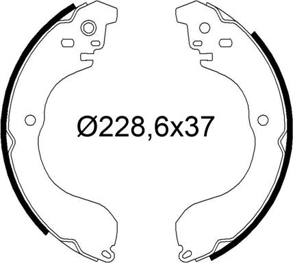 Valeo 564296 - Комплект тормозных колодок, барабанные www.autospares.lv