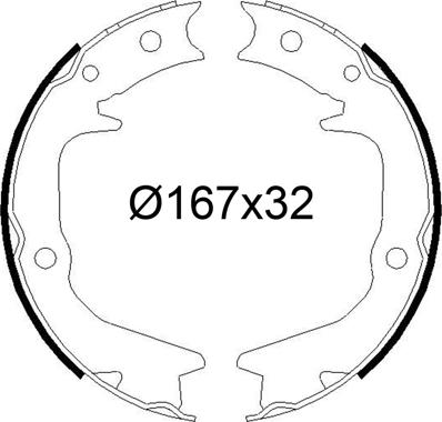 Valeo 564248 - Комплект тормозных колодок, барабанные www.autospares.lv