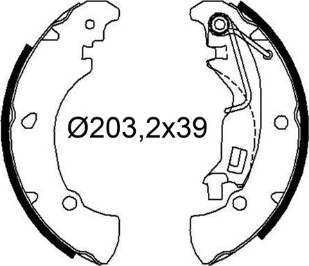 Valeo 564250 - Bremžu loku komplekts www.autospares.lv