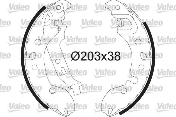 Valeo 564209 - Bremžu loku komplekts www.autospares.lv