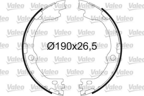 Valeo 564211 - Brake Shoe Set, parking brake www.autospares.lv