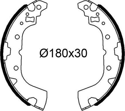 Valeo 564281 - Bremžu loku komplekts autospares.lv