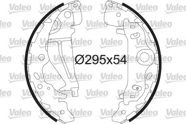 Valeo 564227 - Комплект тормозных колодок, барабанные www.autospares.lv