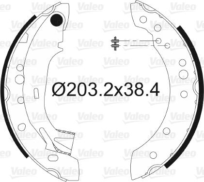 Valeo 562997 - Bremžu loku komplekts www.autospares.lv