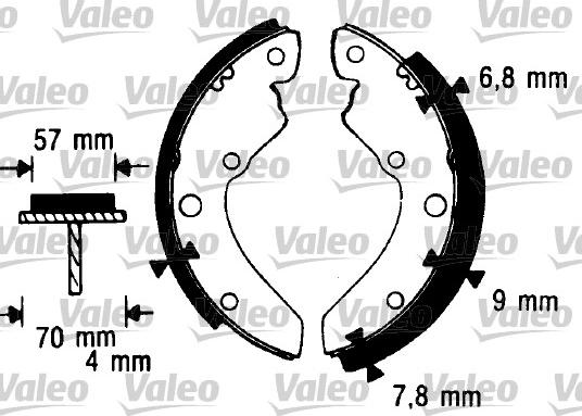 Valeo 562986 - Bremžu loku komplekts www.autospares.lv