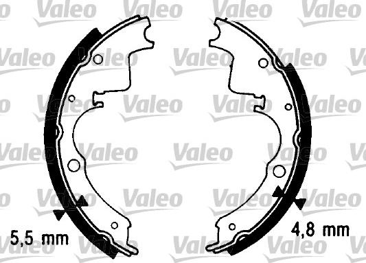 Valeo 562987 - Bremžu loku komplekts www.autospares.lv