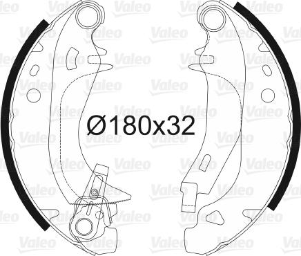 Valeo 562453 - Bremžu loku komplekts www.autospares.lv