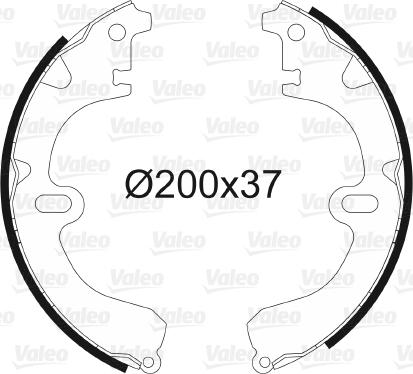 Valeo 562599 - Brake Shoe Set www.autospares.lv