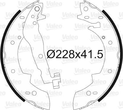 Valeo 562561 - Brake Shoe Set www.autospares.lv