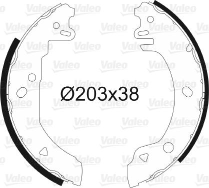 Valeo 562538 - Bremžu loku komplekts www.autospares.lv