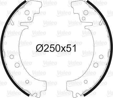 Valeo 562523 - Brake Shoe Set www.autospares.lv