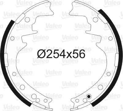 Valeo 562692 - Brake Shoe Set www.autospares.lv