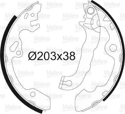 Valeo 562648 - Brake Shoe Set www.autospares.lv