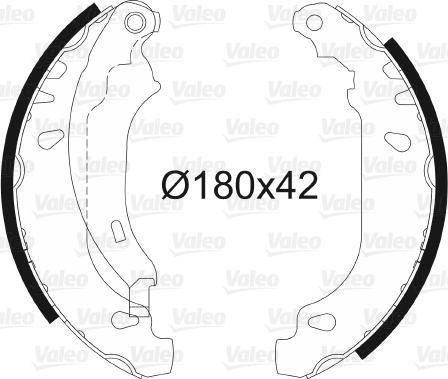 Valeo 562647 - Brake Shoe Set www.autospares.lv