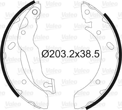 Valeo 562609 - Bremžu loku komplekts www.autospares.lv