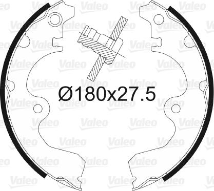 Valeo 562600 - Brake Shoe Set www.autospares.lv