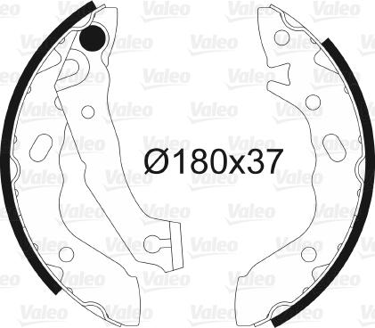 Valeo 562608 - Bremžu loku komplekts www.autospares.lv