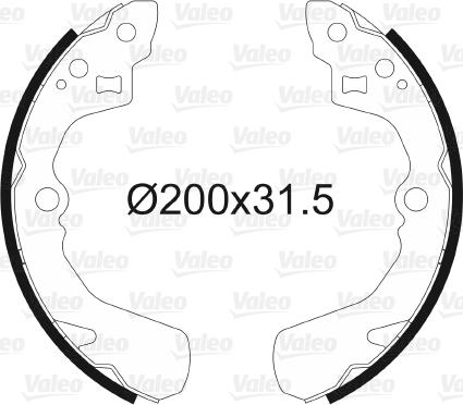 Valeo 562610 - Bremžu loku komplekts www.autospares.lv