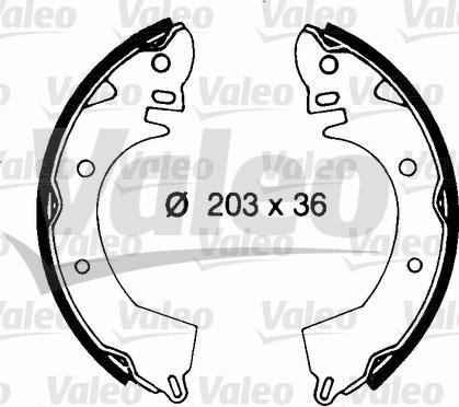 Valeo 562688 - Bremžu loku komplekts www.autospares.lv