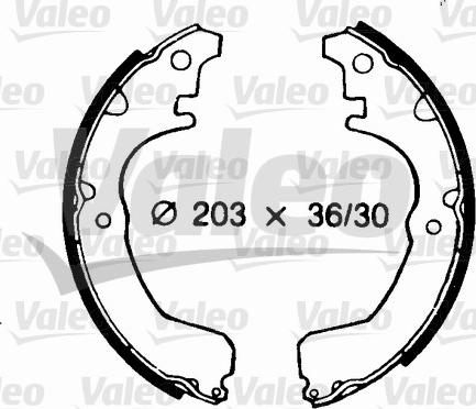 Valeo 562683 - Bremžu loku komplekts www.autospares.lv