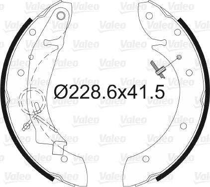 Valeo 562634 - Brake Shoe, Drum brakes www.autospares.lv