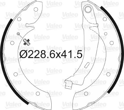 Valeo 562630 - Bremžu loku komplekts autospares.lv