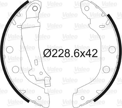 Valeo 562638 - Bremžu loku komplekts www.autospares.lv