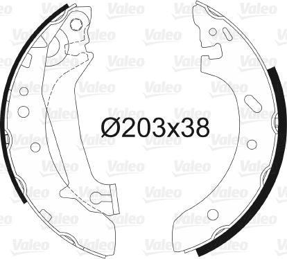 Valeo 562632 - Bremžu loku komplekts www.autospares.lv