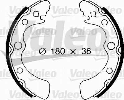 Valeo 562679 - Bremžu loku komplekts www.autospares.lv