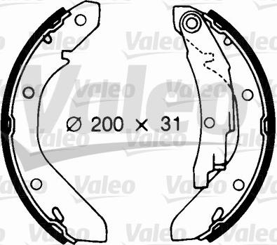 Valeo 562678 - Bremžu loku komplekts www.autospares.lv