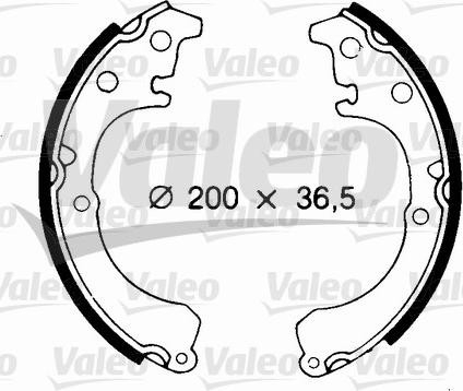 Valeo 562677 - Brake Shoe Set www.autospares.lv