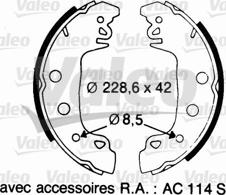 Valeo 562043 - Bremžu loku komplekts autospares.lv