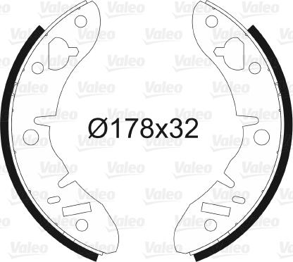 Valeo 562047 - Bremžu loku komplekts www.autospares.lv